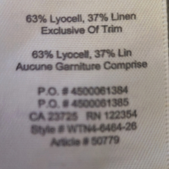 Aritzia Wilfred Linen Pants Women’s 6 Green High Waist Crop Legs Rolled Cuff - Picture 9 of 9